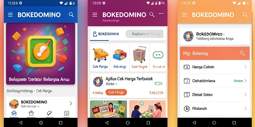 Tampilan antarmuka BOKEDOMINO yang intuitif untuk cek harga.