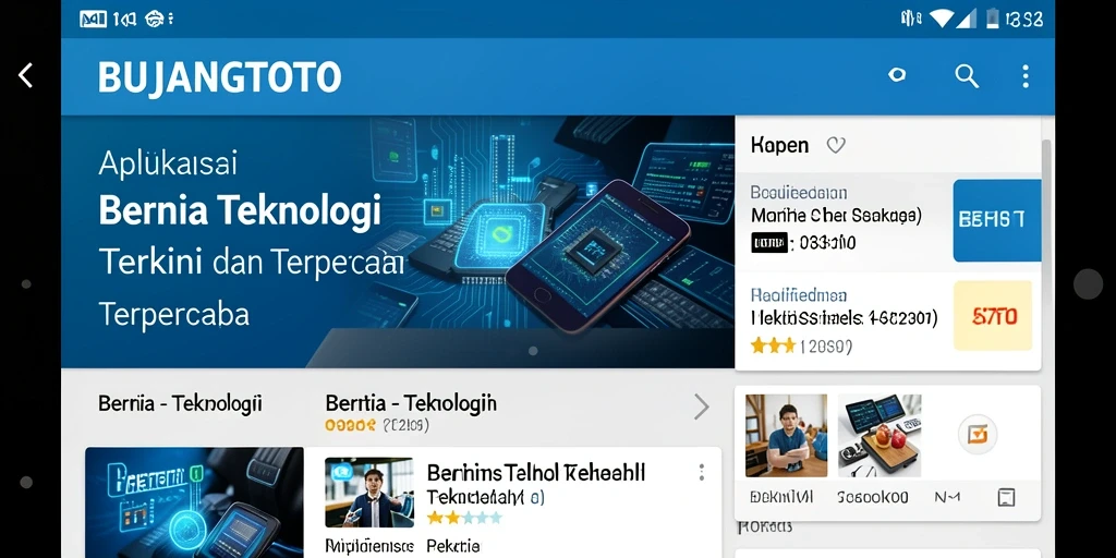 Tampilan antarmuka modern aplikasi BUJANGTOTO.