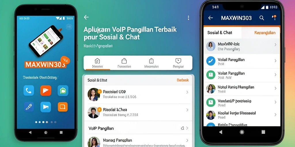 Tampilan antarmuka pengguna aplikasi MAXWIN303 untuk panggilan VoIP.