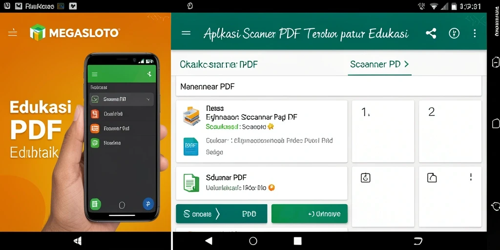 Antarmuka MEGASLOTO yang sederhana dan intuitif dalam fungsi Scanner PDF.