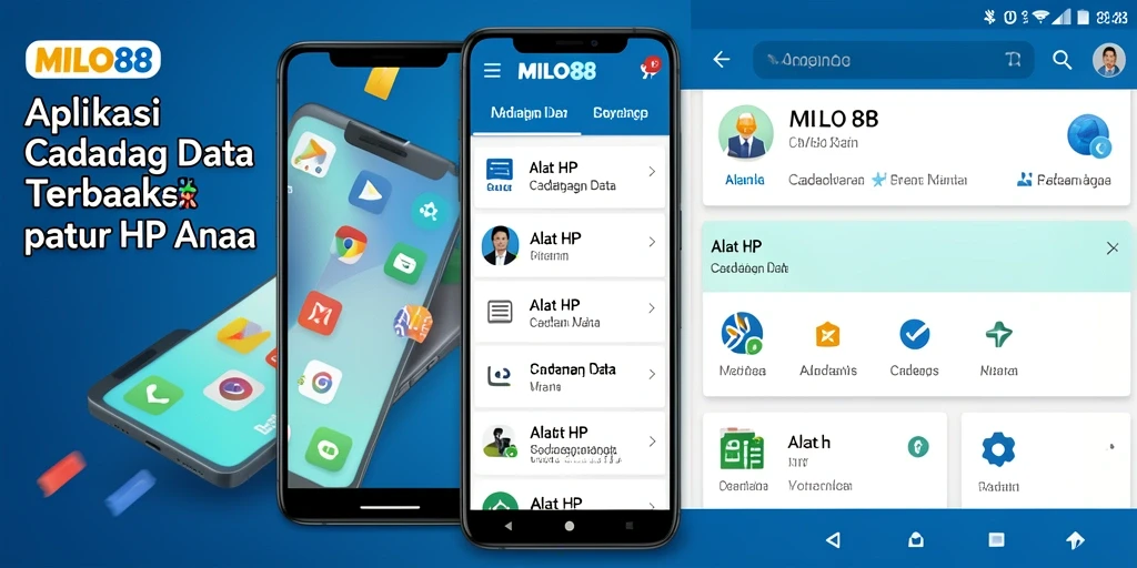 Antarmuka aplikasi MILO88 untuk cadangan data yang sederhana dan efektif.