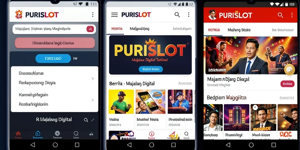 Tampilan antarmuka keren dari aplikasi Majalah Digital PURISLOT.