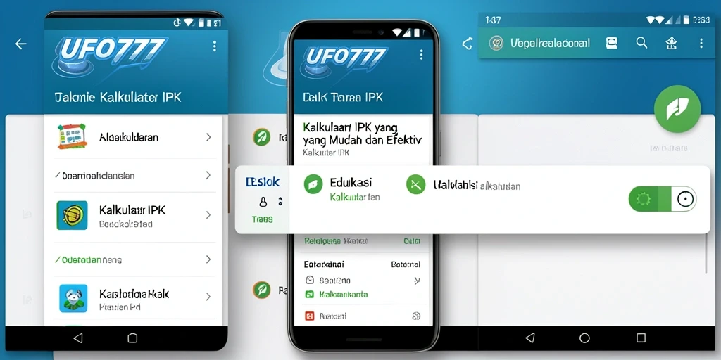 Antarmuka UFO777 untuk kalkulator IPK yang sederhana dan interaktif.