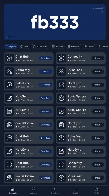 fb333 - Galeri Aplikasi Populer & Kanal Uji Terpercaya