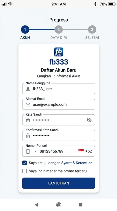 Registrasi Akun fb333 untuk Pengguna Android Indonesia